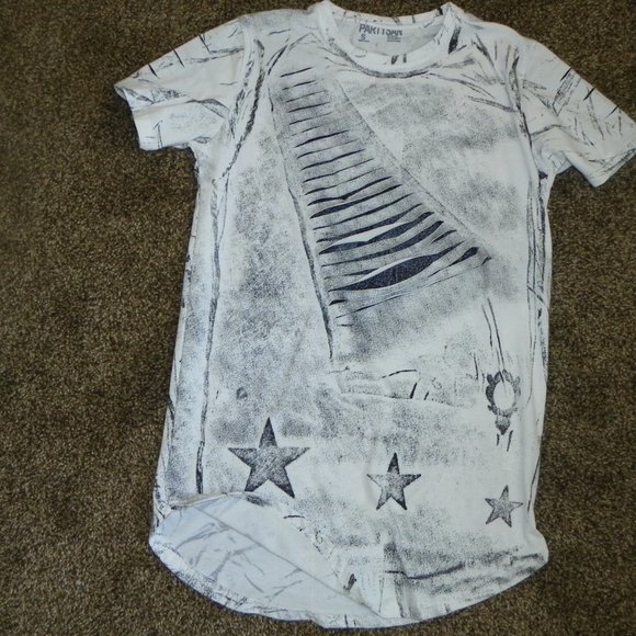 Partisan White Graffiti Shirt Men S - Picture 4 of 6